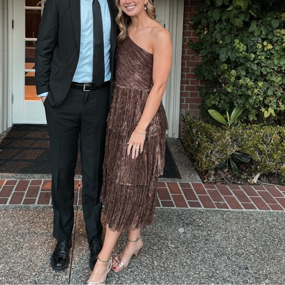 Francesca's Collections Rich Brown Dress - Picture 1 of 4